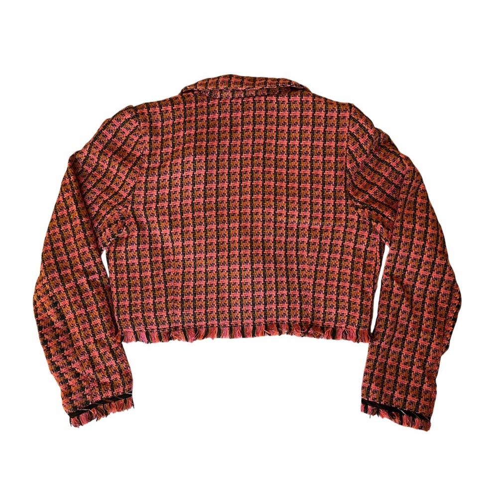 NWT Anthropologie Maeve Tweed Cropped Fringe Blazer - Picture 4 of 11